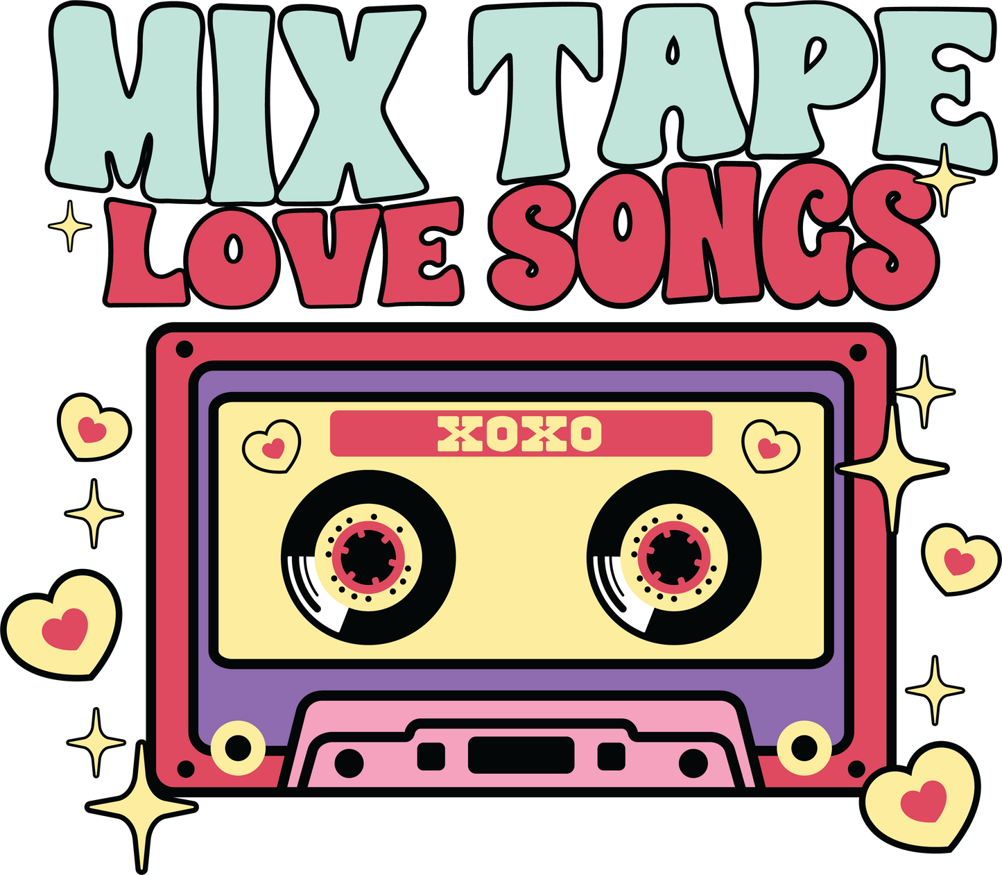 Mix Tape Love Songs DTF Rocket