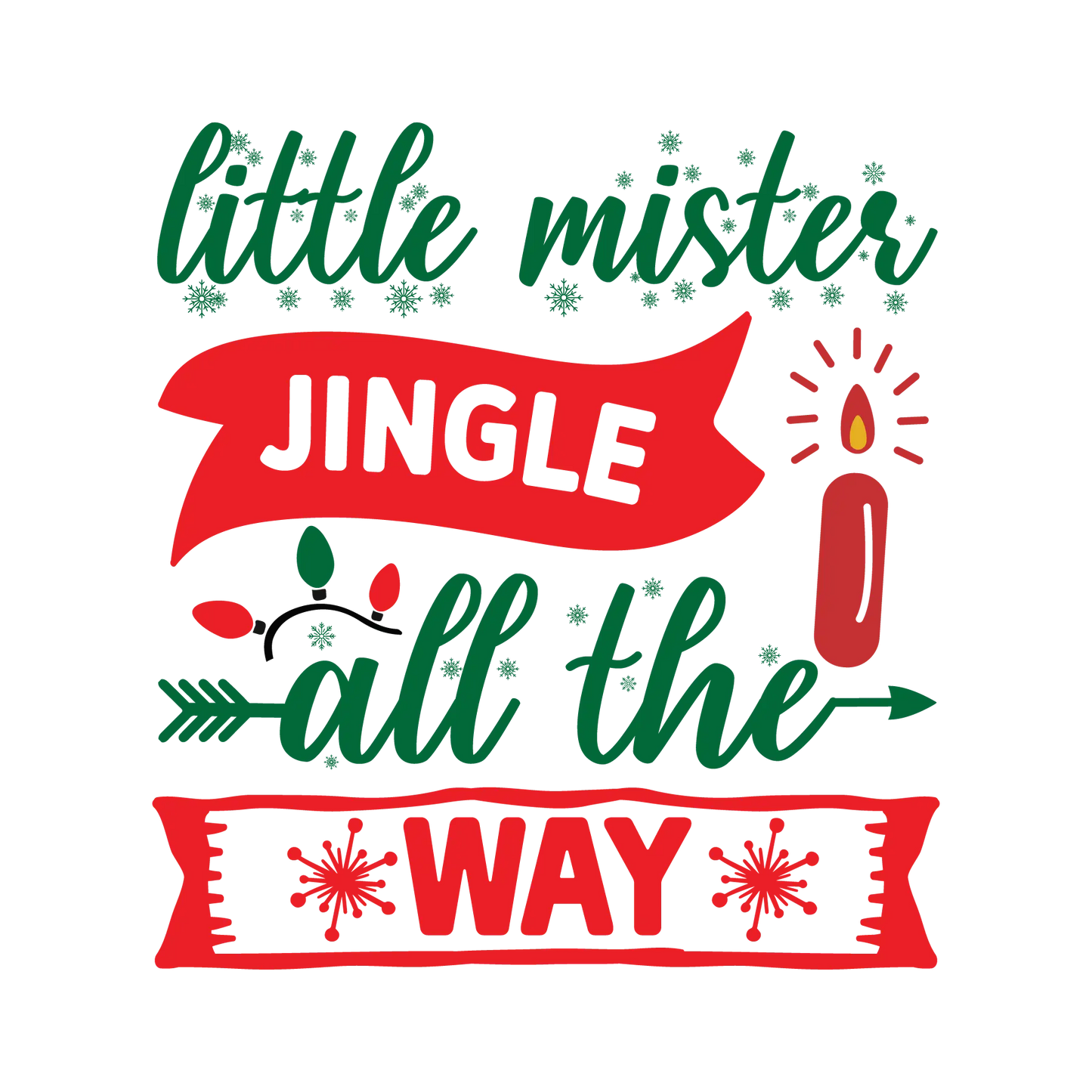 Little Mister Jingle All The Way 2 DTF Rocket