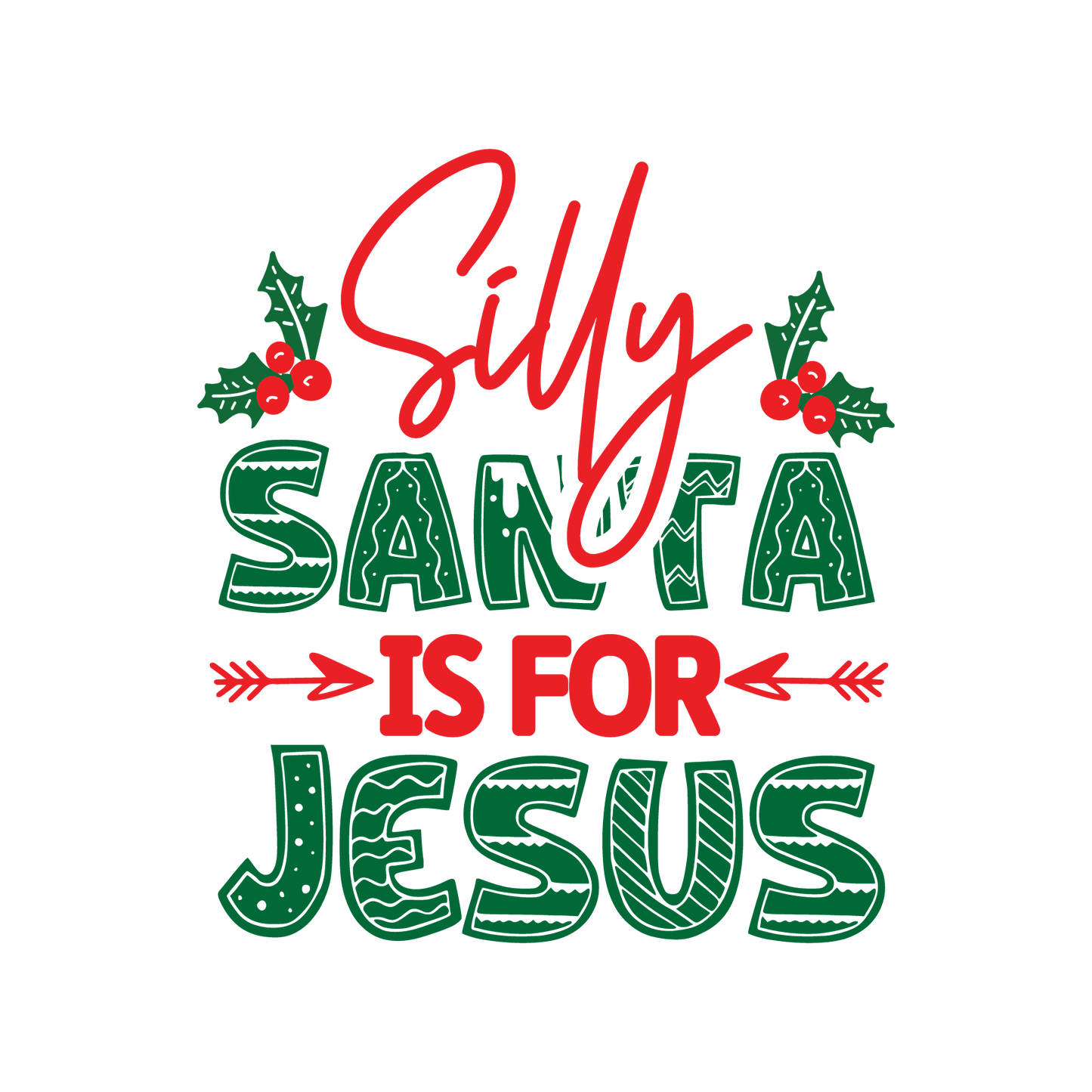 Silly Santa Is For Jesus DTF Rocket