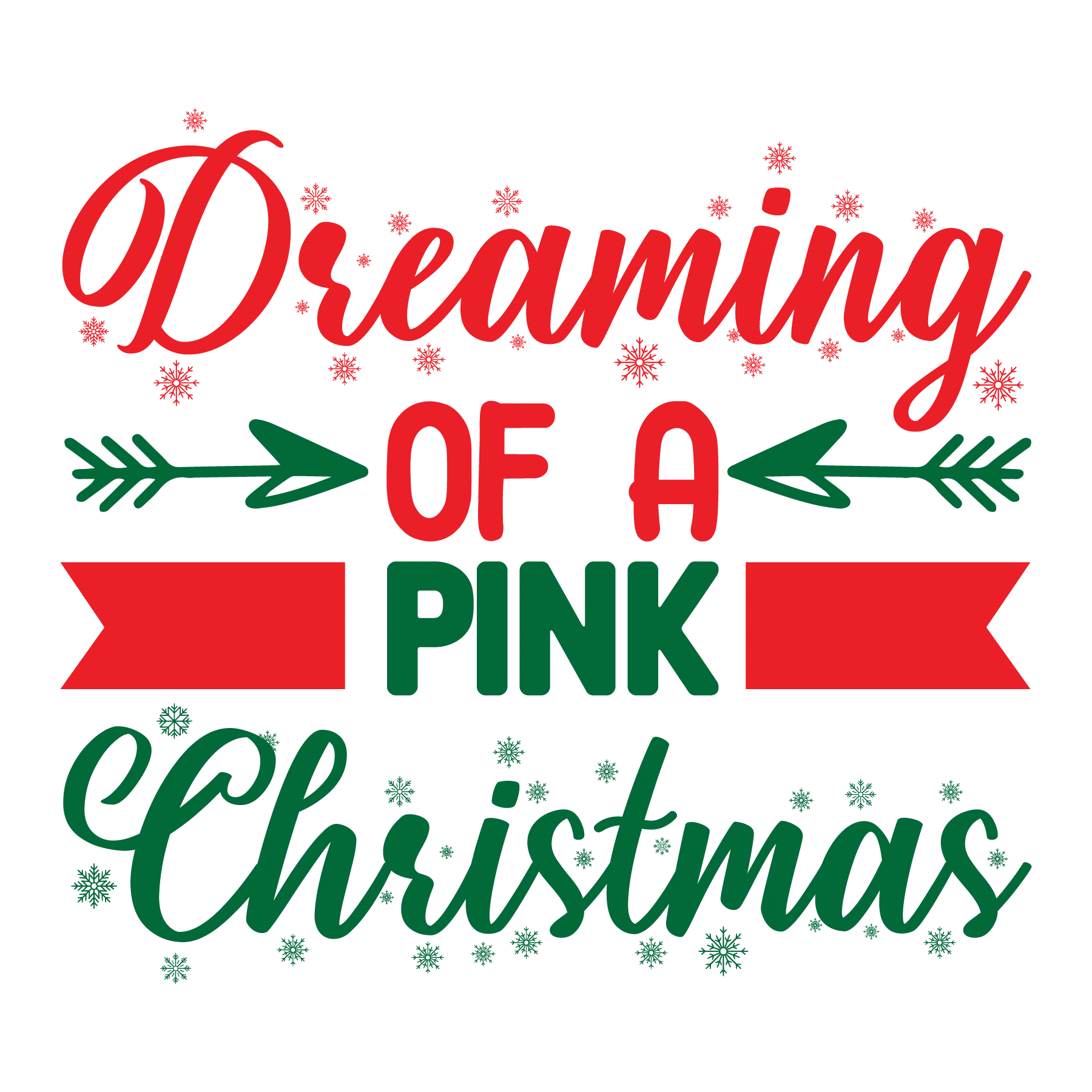 Dreaming of a pink Christmas DTF Rocket