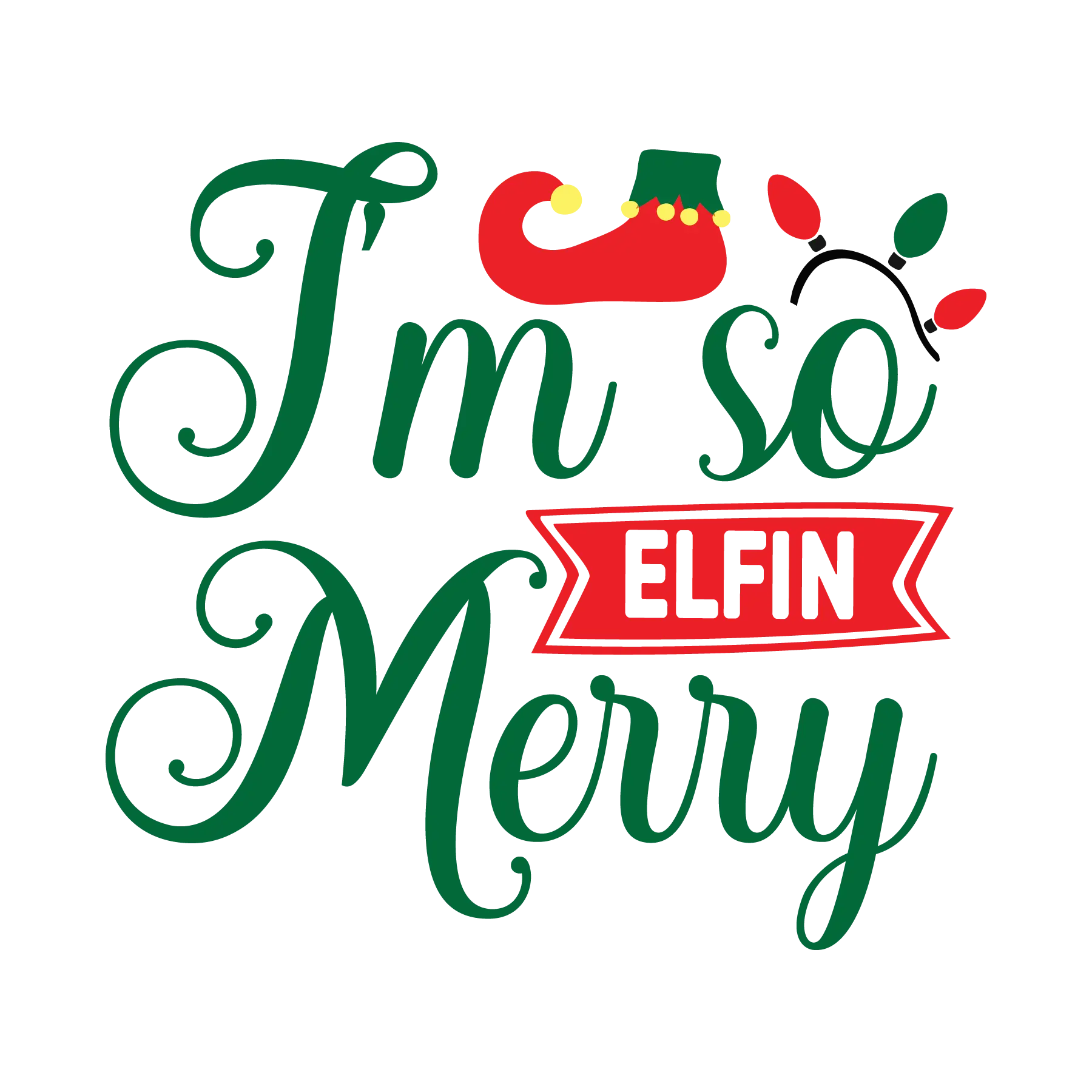 I'm so Elfin Merry DTF Rocket