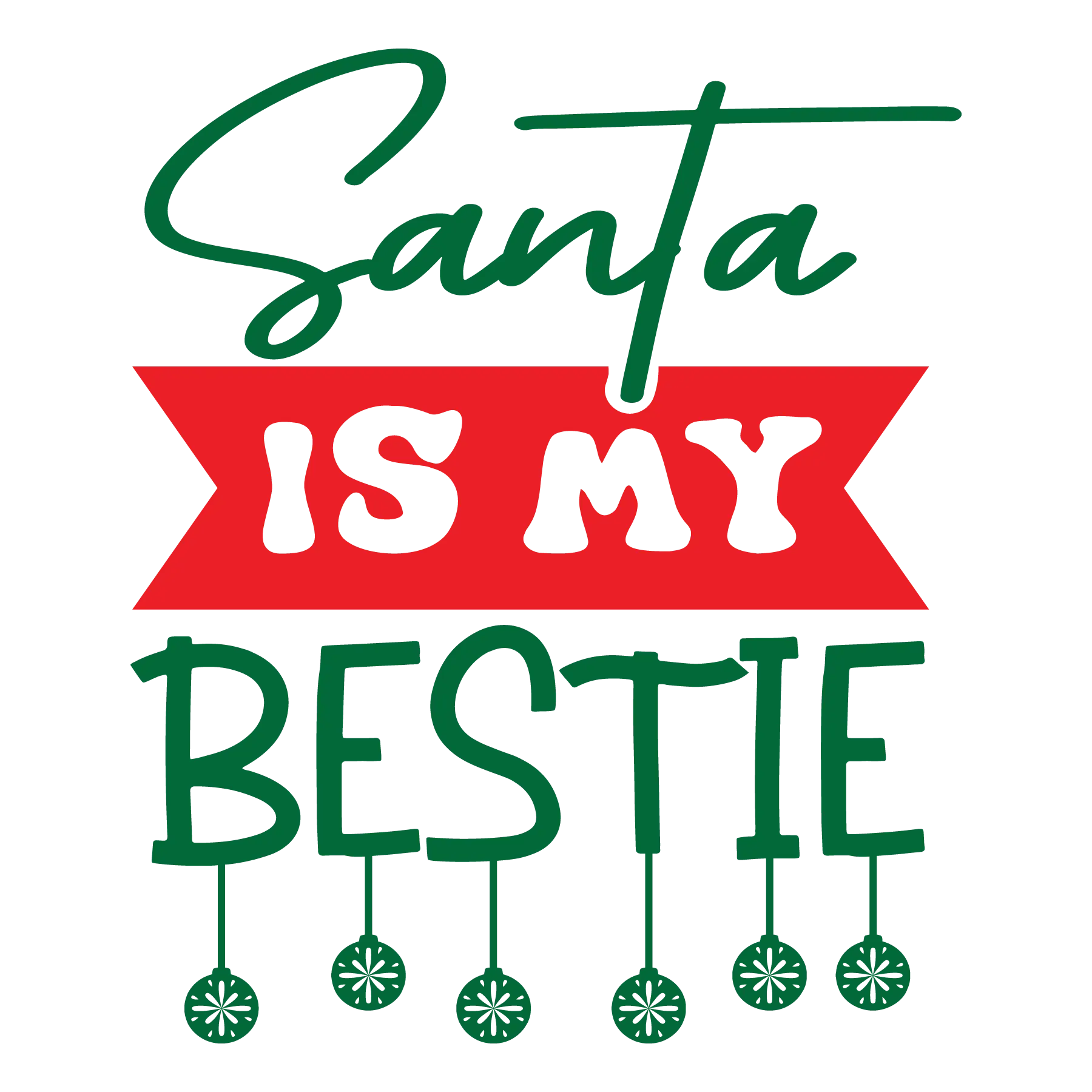 Santa, is my bestie DTF Rocket